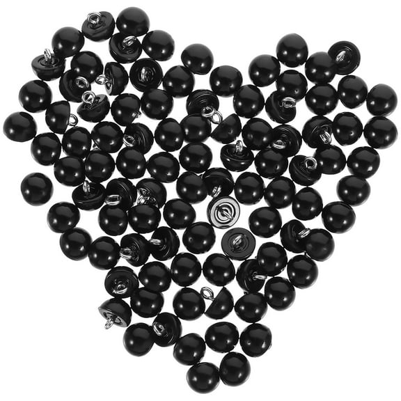 RENACLIPY 100pcs Buttons for Dress Shirts Black Plastic Decorative DIY Accessories for Women