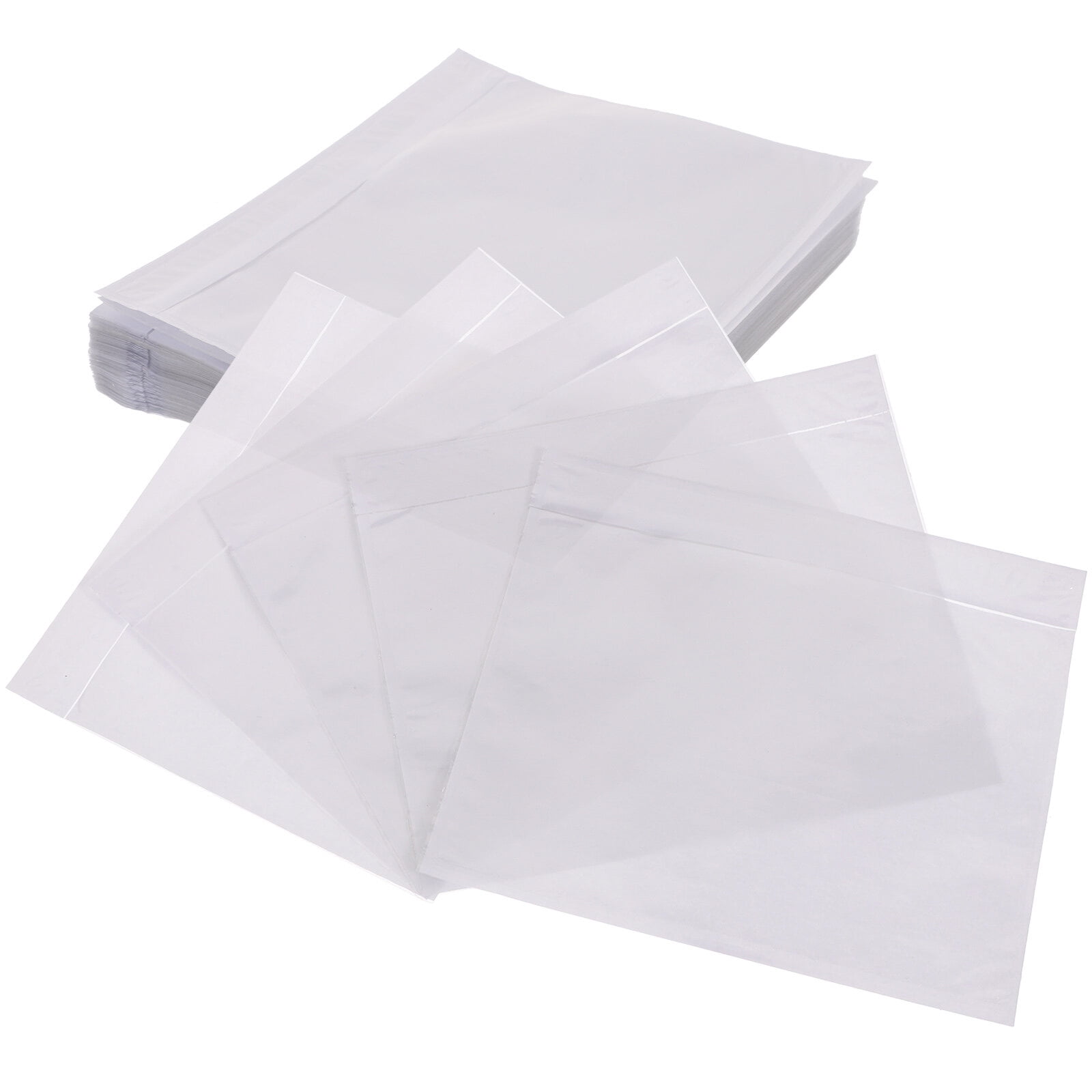 RENACLIPY 100pcs Clear Packing List Envelopes Transparent PE for ...