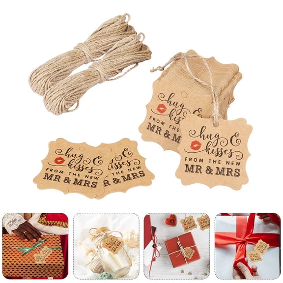 RENACLIPY 100pcs Multi-Color Paper Tags for Packaging, Party Decorations, Weddings, Anniversaries, Wrapping Supplies