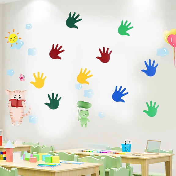 RENACLIPY PVC Removable Self-Adhesive Wall Decal Stickers, 10 Pairs for and Office Decoration