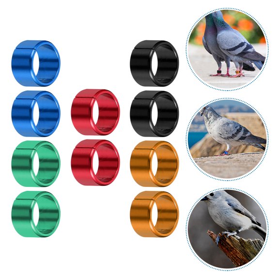 RENACLIPY Durable Aluminum Pigeon Id Bands for Pet Use Multiple Colored Visual Id