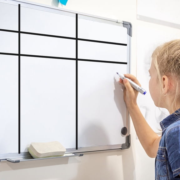 RENACLIPY Pinstripe Tape Black Pet Versatile for Craft Use Dry Erase Boards 10Pcs