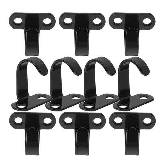 RENACLIPY 10Pcs Small Portable Black Metal Ceiling Hooks for Hanging Cups and Party Decor
