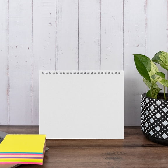 RENACLIPY Stable Desk Calendar Stand with Iridescent Assorted Color Paper for Daily Planner, Organizer, and Office Use