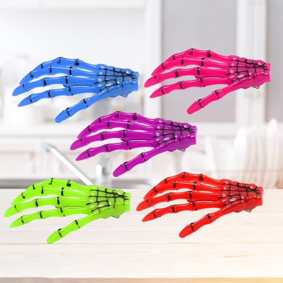 RENACLIPY 10Pcs Bone Clips for Hair Skeleton Design Hair Accessory for  Adults