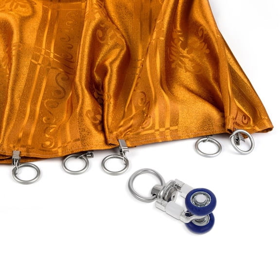 RENACLIPY 10Pcs Quiet Curtain Track Runners with Hook Pulley for Easy Installation