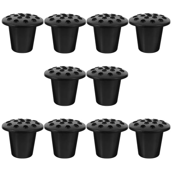 RENACLIPY 10Pcs Sturdy Plastic Graveyard Flower Container Vase for Memorial and Garden Decoration