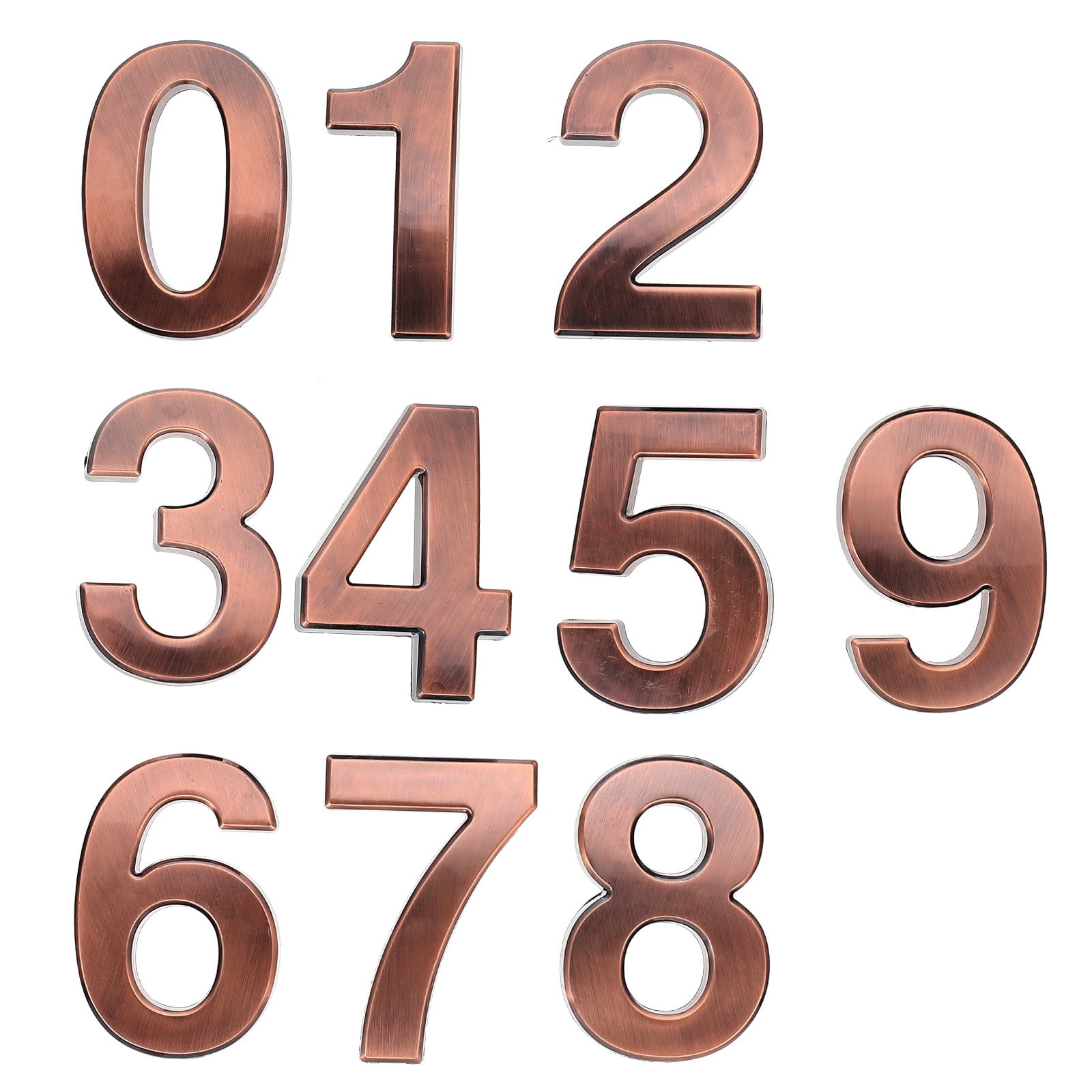 RENACLIPY 10Pcs Coffee Colored Adhesive Mailbox Numbers for Street ...