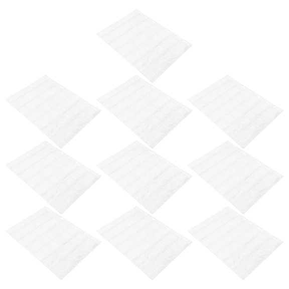 RENACLIPY 10Pcs Transparent Coin Collection Book with 42 Slot Binder Pages for Home Organization