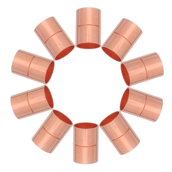 RENACLIPY 10Pcs Copper Solder Joint Coupling with Seamless Welding for Hvac Air Conditioning Pipes