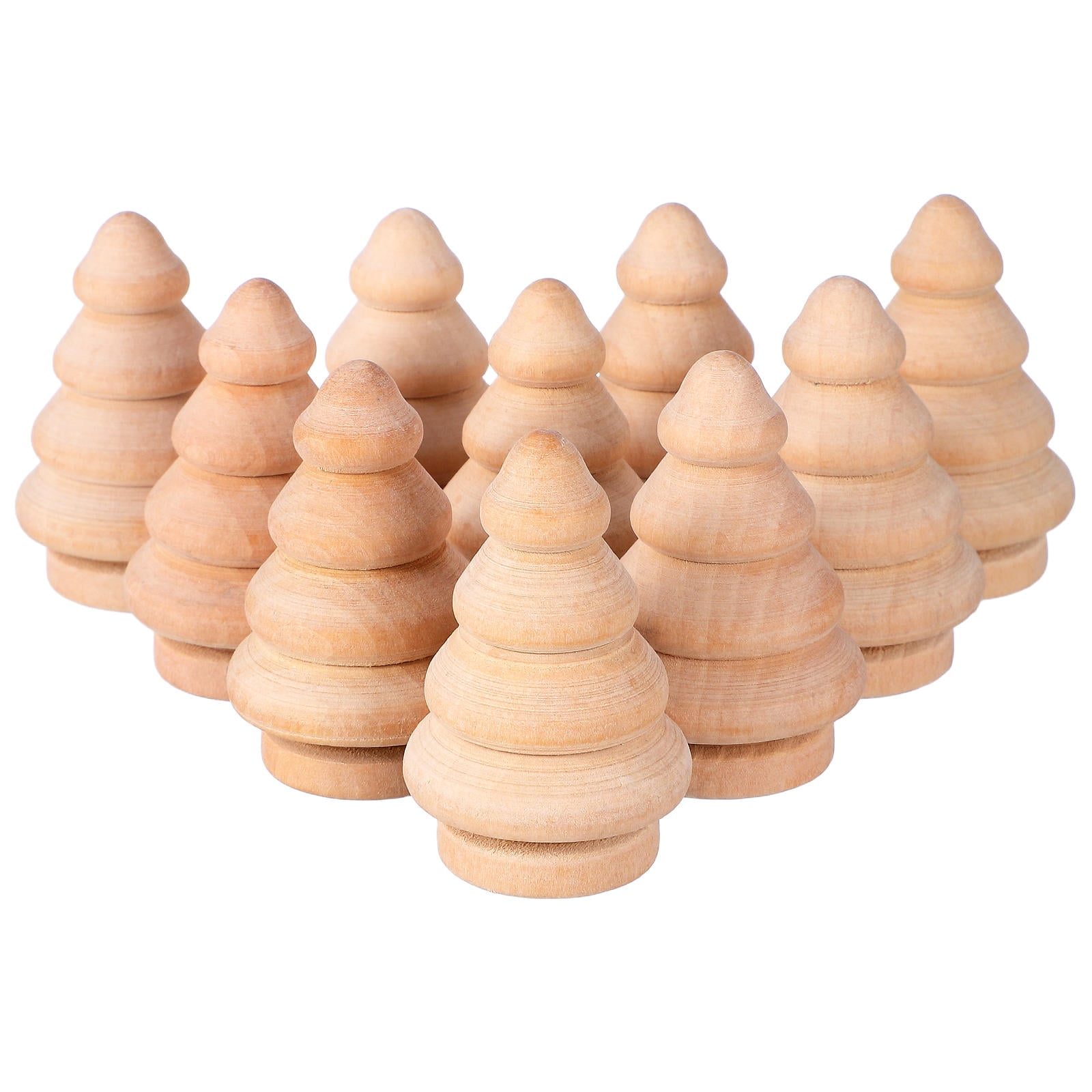 RENACLIPY 10Pcs Diy Wooden Dolls Tree Shape Unfinished Mini Trees For ...