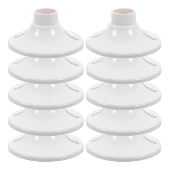 RENACLIPY 10Pcs E27 Light Bulb Socket White Bakelite Lamp Holder for Easy Ceiling Light Installation