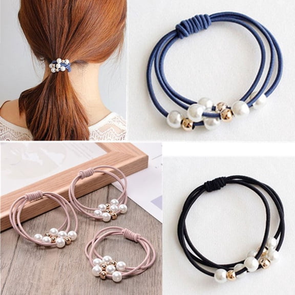 RENACLIPY 10Pcs Elastic Hair Rings for Women Keeps Hair in Place Random Color