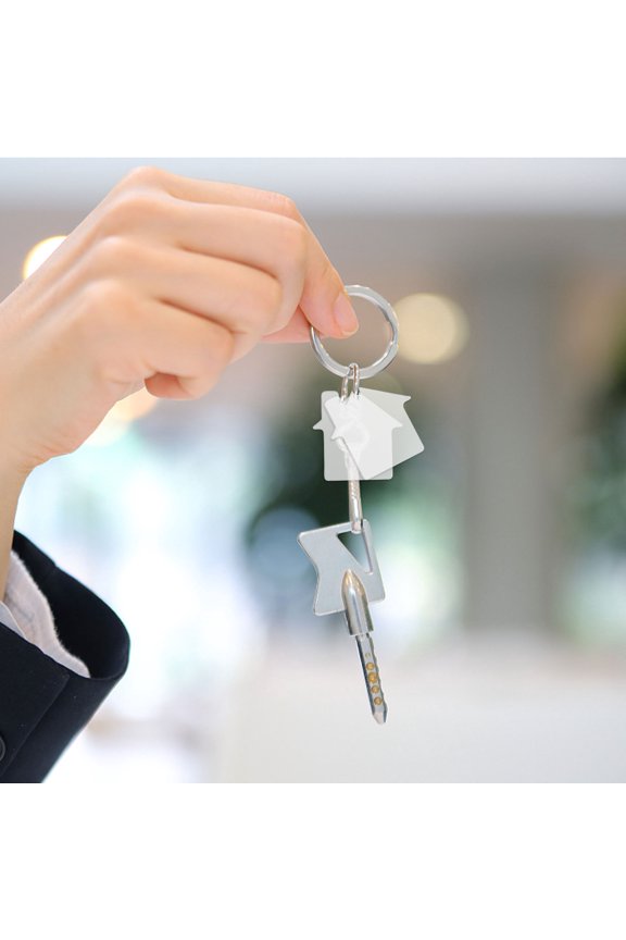 10Pcs House Shaped Acrylic Pendants Clear Blanks for DIY Jewelry Making