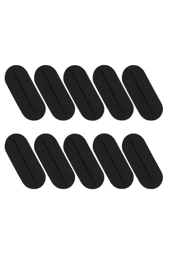 Black Silicone Shoulder Pads Comfortable Nonslip for Decoration 10Pcs