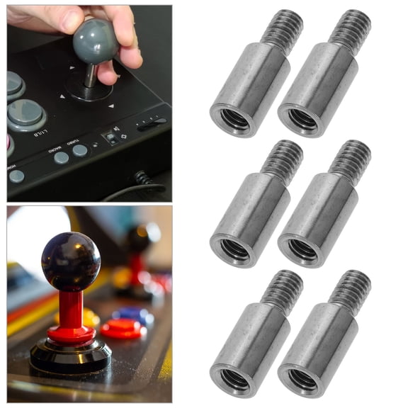 RENACLIPY 10Pcs Joystick Enhancement Kit Plated Silver for DIY Gaming Consoles Easy Installation
