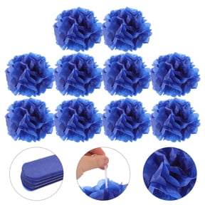 RENACLIPY 10Pcs Navy Tissue Paper Pom Poms Hanging Decorations for Home Party Backdrop and Bridal Shower