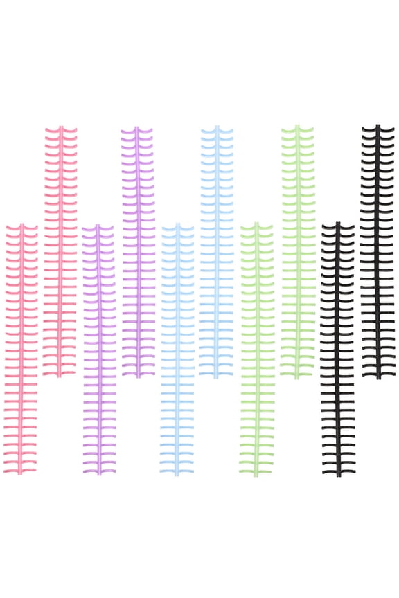 10Pcs Plastic Loose Leaf Binder Rings for Notebook Spiral Binding Coils in Assorted Colors
