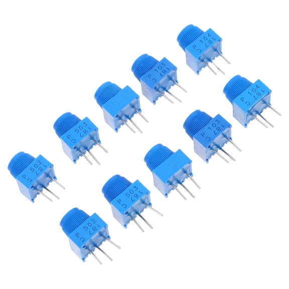 RENACLIPY 10Pcs Trimmer Potentiometers Assortment Kit with Knobs for Precise Resistance Adjustment