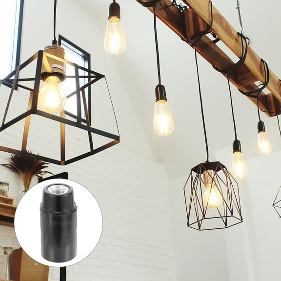 RENACLIPY 10Pcs Replacement E14 Light Bulb Socket Bakelite Lamp Holder with Screw Terminals for Lighting