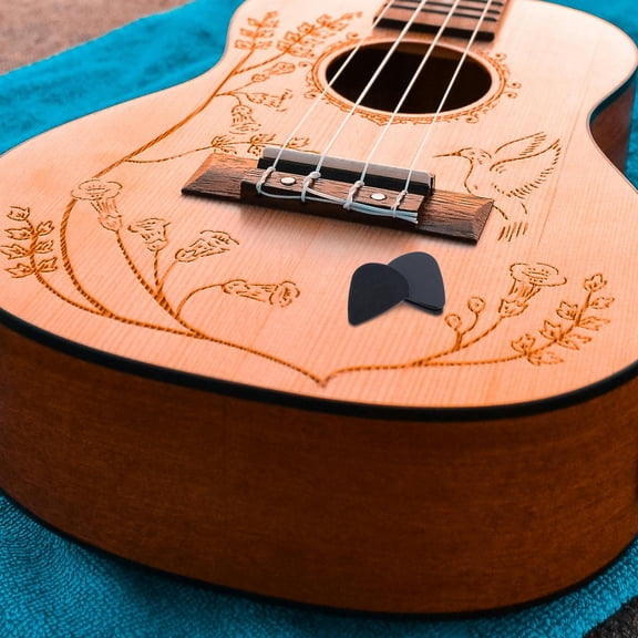 RENACLIPY Renaclipy Thin Guitar Picks, Black, Sturdy Material, Ideal for Acoustic Guitars, 10Pcs