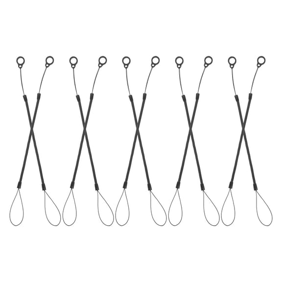 RENACLIPY Back to School Stylus Pen Holder with Spring Rope, Black Plastic, for Easy Organization