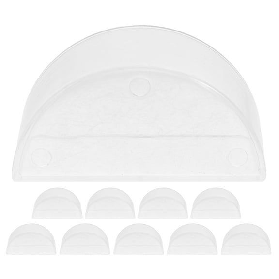 RENACLIPY 10-Pack Transparent Semicircular Optical Prism Tray for Physics Lab Refraction and Light Experiments
