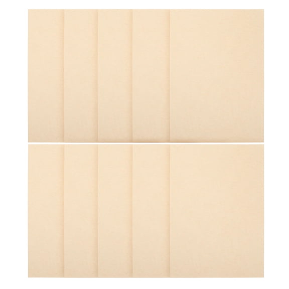 RENACLIPY 10Pcs Beige Vintage Writing Paper Thickened Durable Parchment for Scrolls and Decor