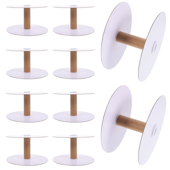 RENACLIPY 10-Pack Weaving Bobbins for Yarn Storage and Craft Projects, Multi-Color Thread Organizers