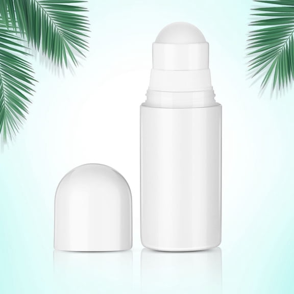 RENACLIPY 10Pcs White Essential Oil Roller Bottles DIY Deodorant Containers Leak-Proof Travel Size for Daily Use