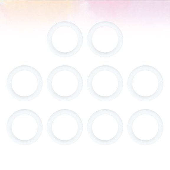 RENACLIPY 10Pcs Foam White Wreath Craft Round Circle Christmas Wreath Ornament for All Ages