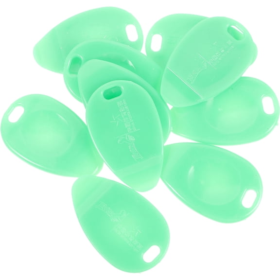 RENACLIPY 10Pcs Light Green Plastic Scratcher Tool Scraper for Daily Use on Tickets Labels and Surfaces
