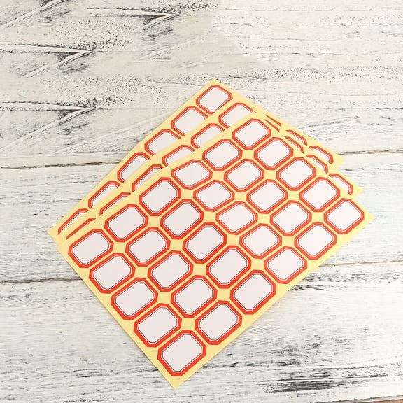 RENACLIPY Red Adhesive Name Stickers for Labeling and Organization, Coated Paper, Easy to Use, Ideal for Office and School