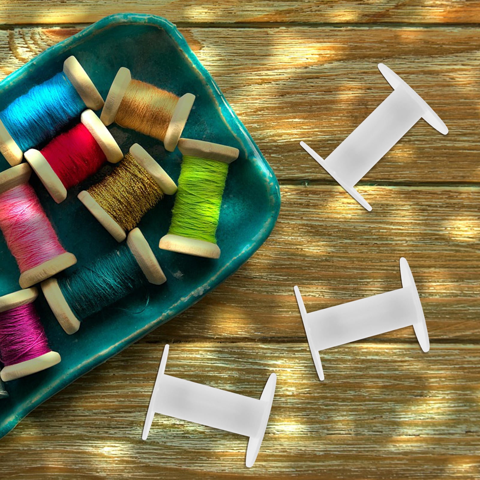 RENACLIPY 10-Pack Empty H Shape Thread Spools for Sewing Machine ...