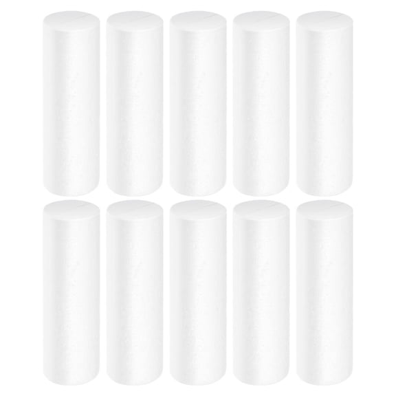 RENACLIPY White Foam Cylinders for DIY Crafts, Creative and Versatile Decor, Easy Storage 10Pcs