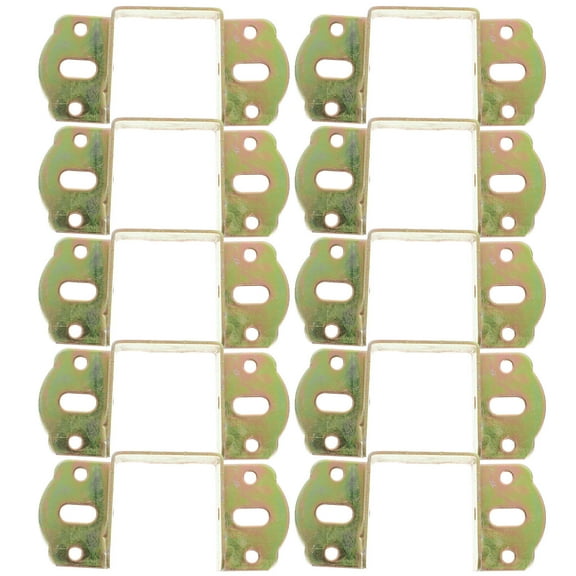RENACLIPY 10Pcs Galvanized Iron Fence Bracket Repair Kit for Wood Railings and Decks