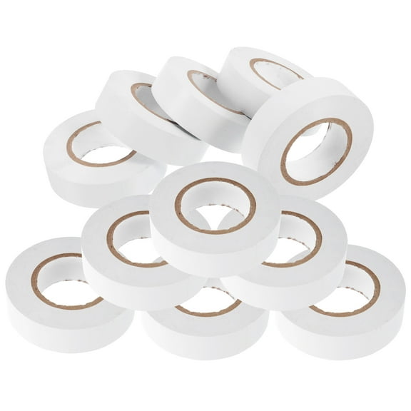 RENACLIPY 10pcs Insulated Heat Resistant Tape PVC Electric Tapes White for Automotive Industry