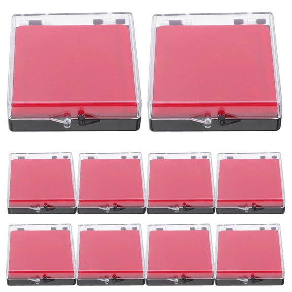RENACLIPY 10pcs Medal Pin Display Boxes Jewelry Storage Hinged Rectangular Organizer Case