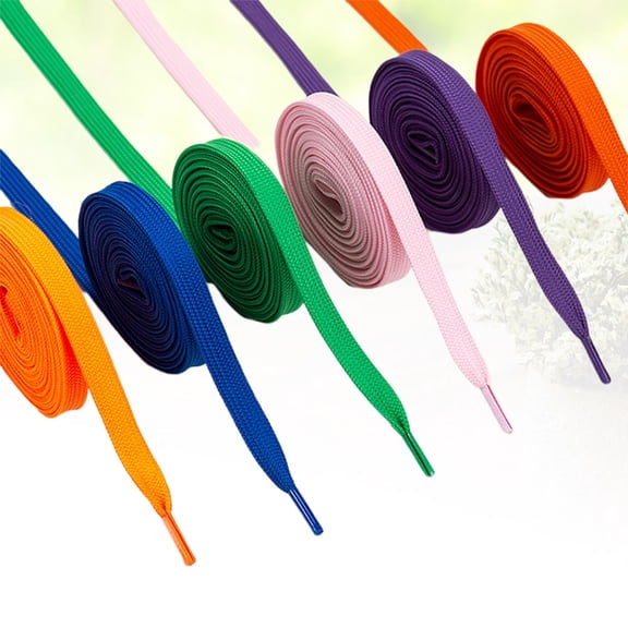 RENACLIPY Fun Shoe Laces Polyester 12 Pairs Flat Durable for Women Casual Use