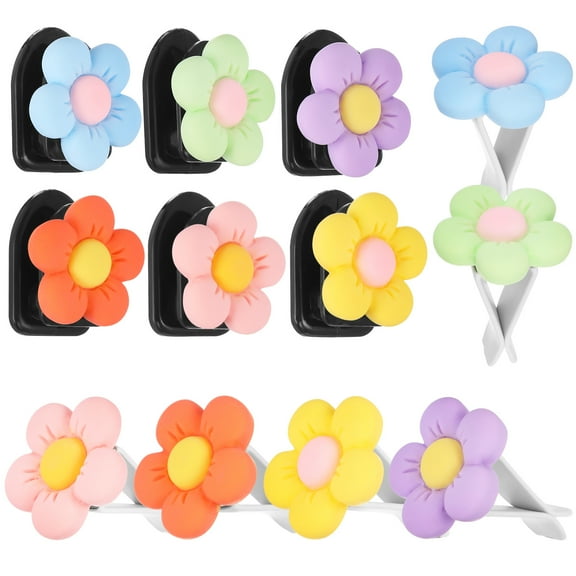 RENACLIPY Automotive Interior Flower Accessories Assorted Color 12 Pcs