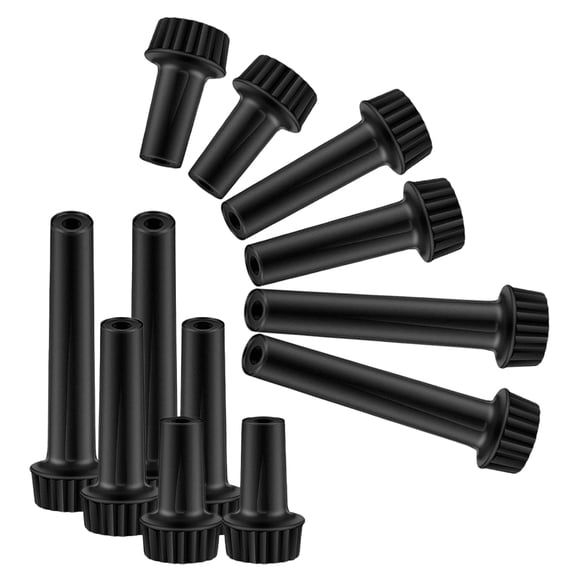 RENACLIPY Extended Plastic Lamp Switch Knobs, Black, and Easy to Use, 12 Pieces for Home Lighting Control