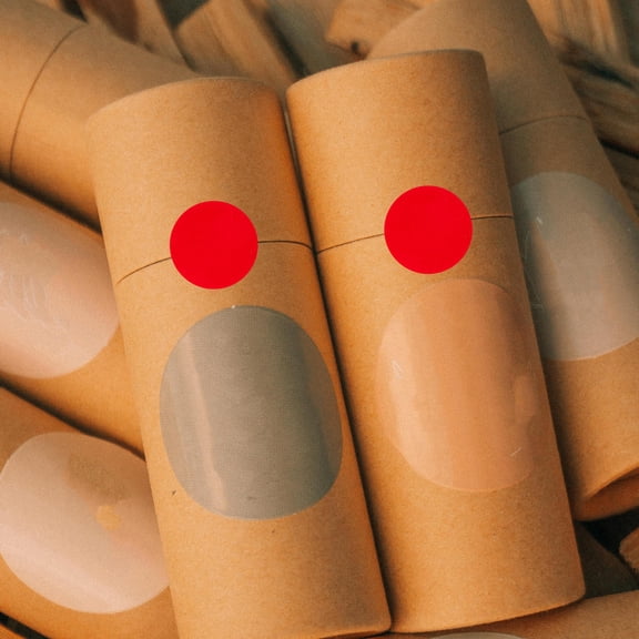 RENACLIPY Red Colourcoding Round Dot Stickers Roll Blank Smooth Adhesive Circle Labels