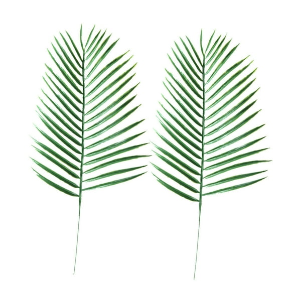 RENACLIPY 12Pcs Artificial Plant Leaves Green Plastic Simulation for Desktop Decor 19.68In