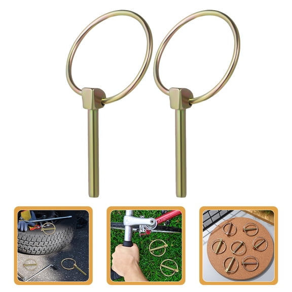 RENACLIPY 12Pcs Heavy Duty Tractor Hitch Pin Set Khaki with Quick Lock Mechanism for Trailers