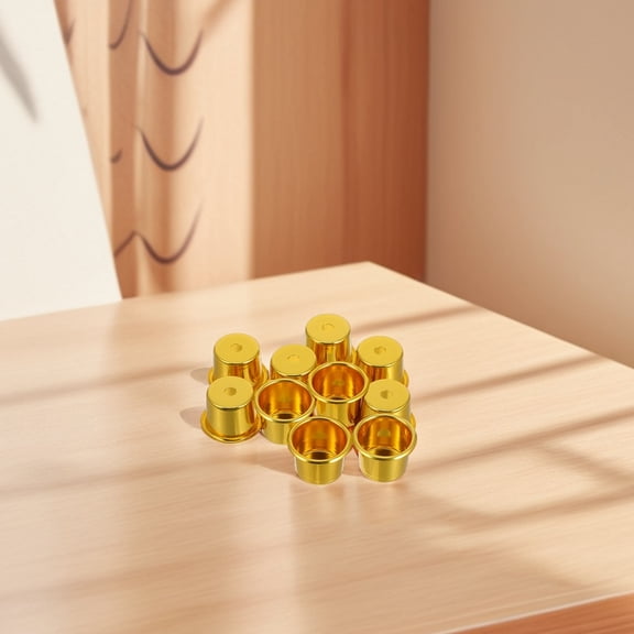 RENACLIPY 12Pcs Metal Candle Cups with Holes for Drip Protection Perfect for Wedding and Festive Use