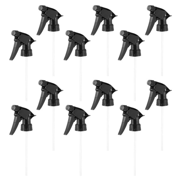 RENACLIPY 12Pcs Plastic Spray Bottle Tops with Trigger Sprayer for Versatile Gardening and Home Use