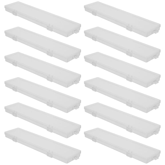 RENACLIPY 12-Pack Portable Silverware Storage Cases, Transparent Flatware Organizer Boxes for Travel, Picnic, and Daily Use