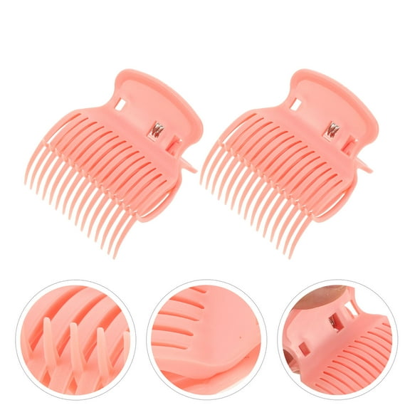 RENACLIPY 12-Pack Beige Hot Roller Clips Replacement Clamp Hair Styling Tools for Home Use