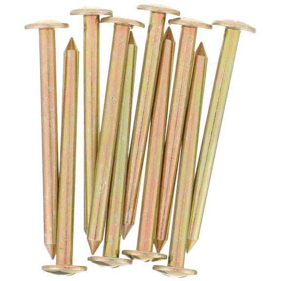 RENACLIPY 12Pcs Professional Outdoor Ground Stakes in Golden Stainless Steel for Property and Garden Use