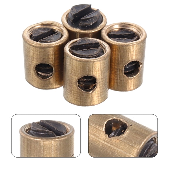 RENACLIPY 12Pcs Universal Brake Cable End Stop Clamp with Durable Golden Finish for Offroad